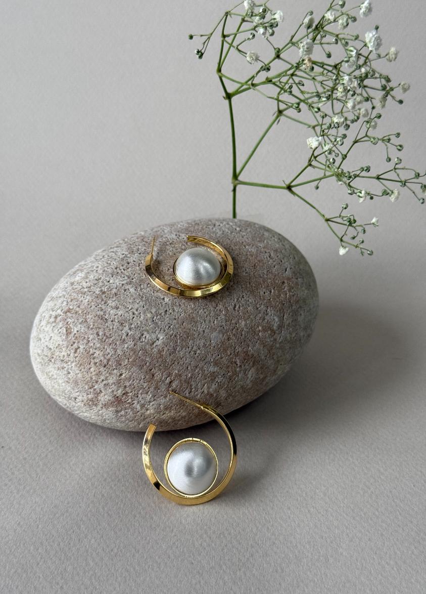 Orbit Pearl Hoops