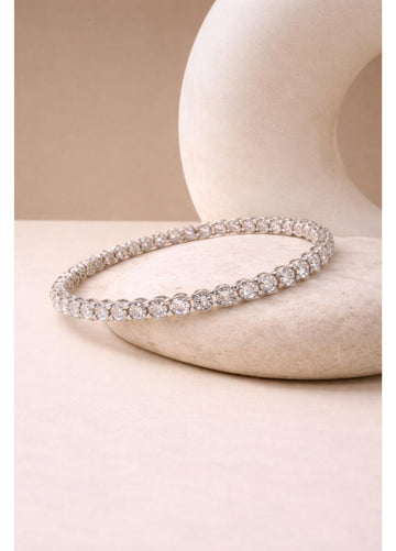 Silver Tennis Style Bracelet