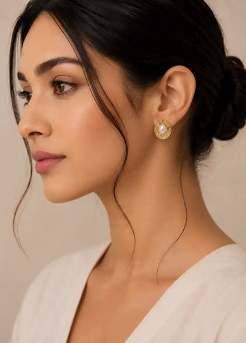 Halo & Dewdrop Earrings