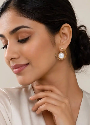 Orbit Pearl Hoops