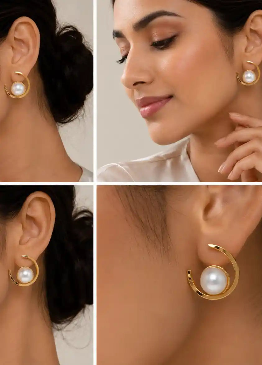 Orbit Pearl Hoops