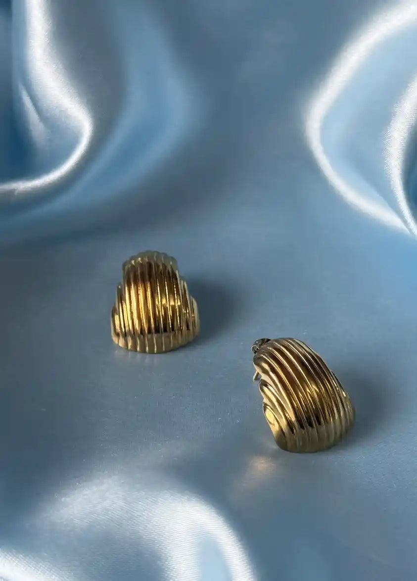 Rippled Shell Hoops