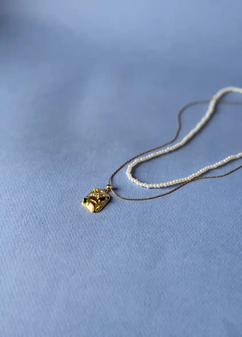 Moss & Pearl Artifact Pendant