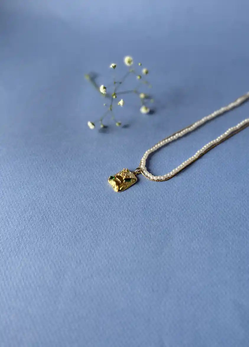 Moss & Pearl Artifact Pendant