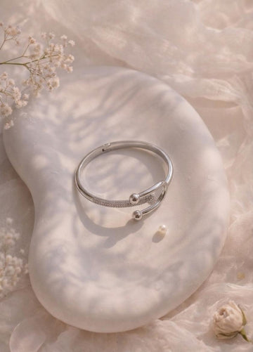 Silver Open Cuff (Emotional Lens: Stillness, Space)
