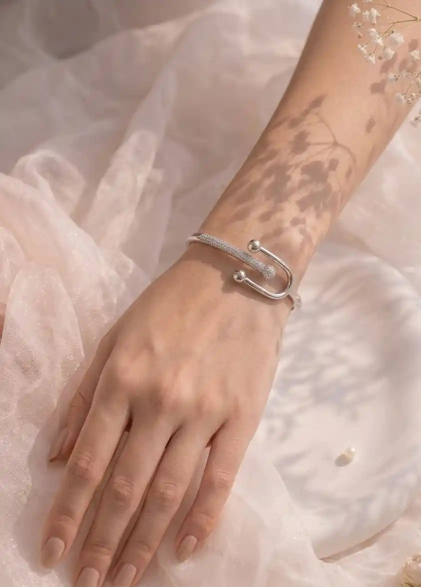 Silver Open Cuff (Emotional Lens: Stillness, Space)